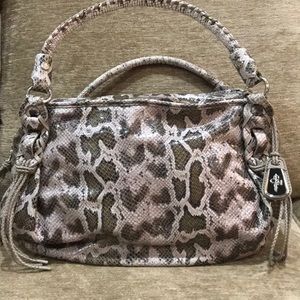 Cole Haan Snake/Grey Leather Satchel